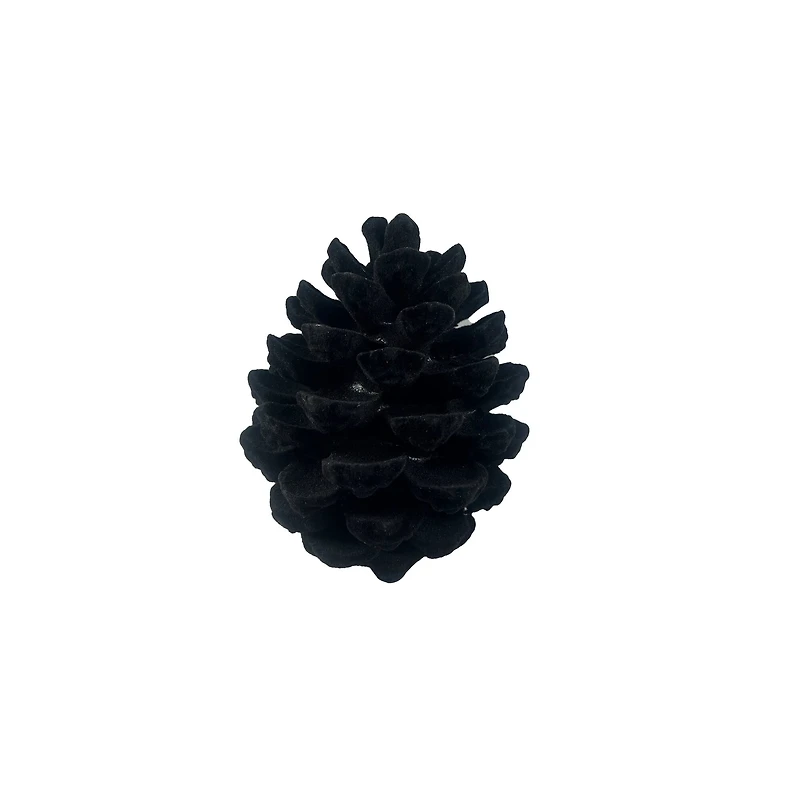 5" Black Flocked Pinecone Tabletop Décor by Ashland®