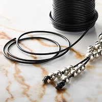 2mm Black Round Leather Cord by Bead Landing™, 25yd.