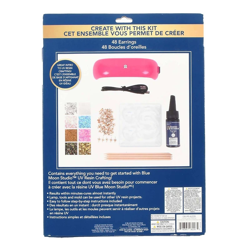 Blue Moon Studio™ UV Resin Craft Hoop Earring Starter Kit