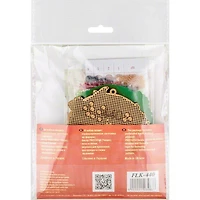 Wonderland Crafts Holly Wreath Ornament Bead Embroidery on Wood Kit