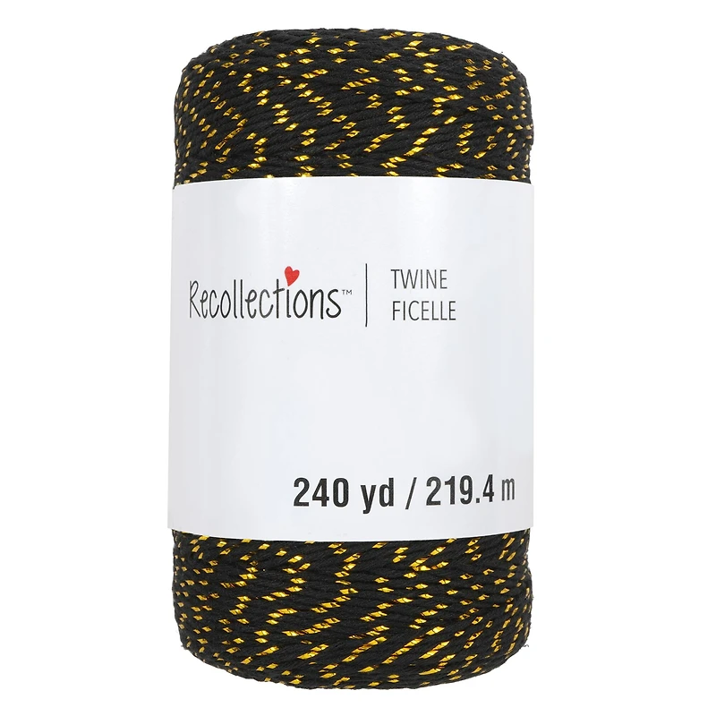 240yd. Black & Gold Twine by Recollections™