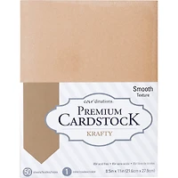 Core'dinations® 8.5" x 11" Krafty Smooth Cardstock Paper, 50 Sheets