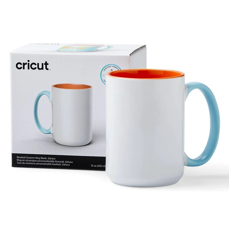 Cricut® 15oz. Beveled Ceramic Mug Blank