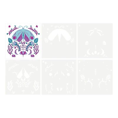 Moth Layering Stencils by Recollections™