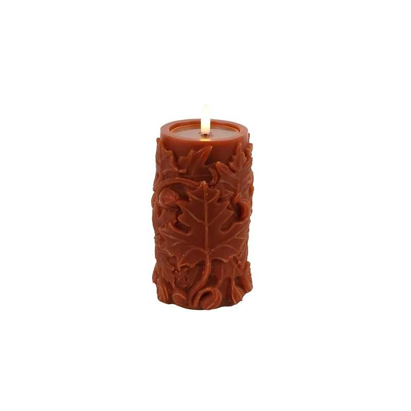 6" Fall Leaf LED Pillar Candle by Ashland