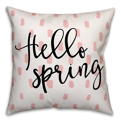 Hello Spring Throw Pillow