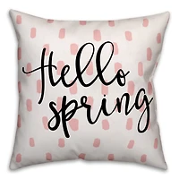 Hello Spring Throw Pillow