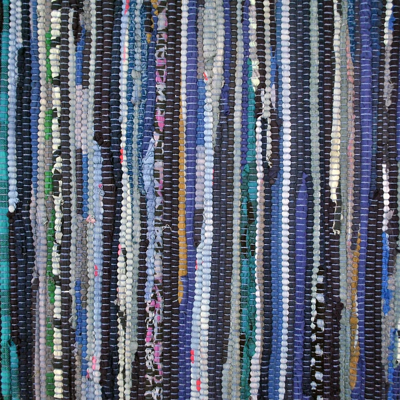 DII® Multi Nautical Blue Rag Rug, 2.25ft. x 6ft.