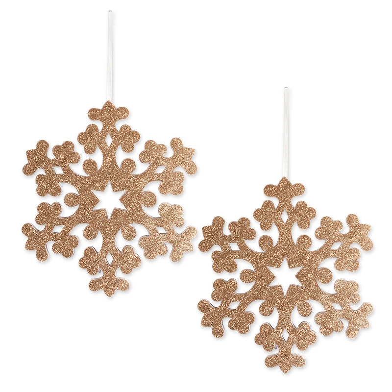 DII® Gold Hanging Foam Snowflake Set