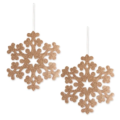 DII® Gold Hanging Foam Snowflake Set