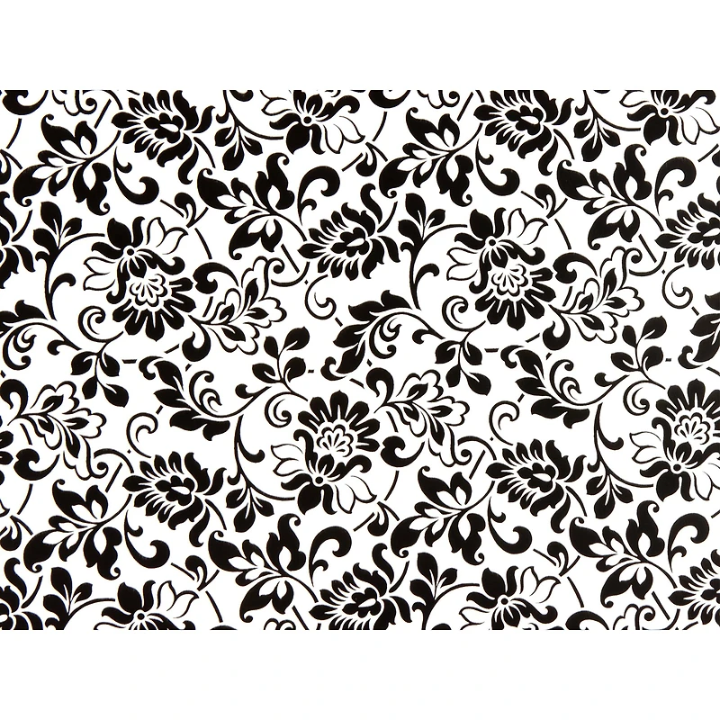 Fablon Black & White Damask Adhesive Film, 2ct.