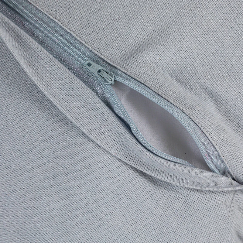 Hello Honey® Light Blue Cotton Throw Pillow with Ruffled Trim