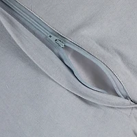 Hello Honey® Light Blue Cotton Throw Pillow with Ruffled Trim