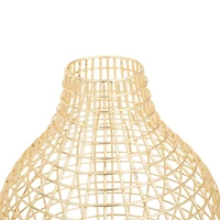 CosmoLiving by Cosmopolitan Gold Iron Modern Vase, 14" x 13" x 13"