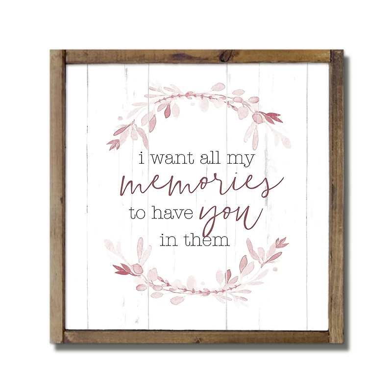 My Memories with You Framed Wood Plaque