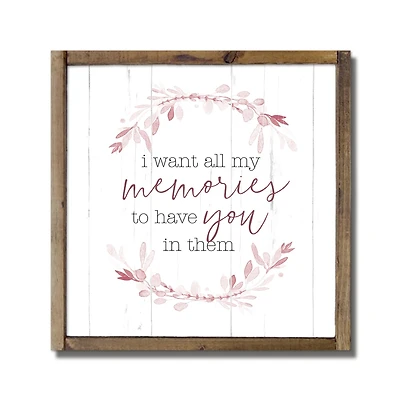 My Memories with You Framed Wood Plaque