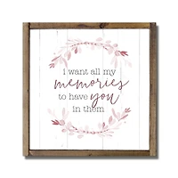 My Memories with You Framed Wood Plaque