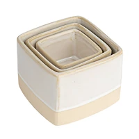 Hello Honey® Cream Ceramic Nesting Container Set