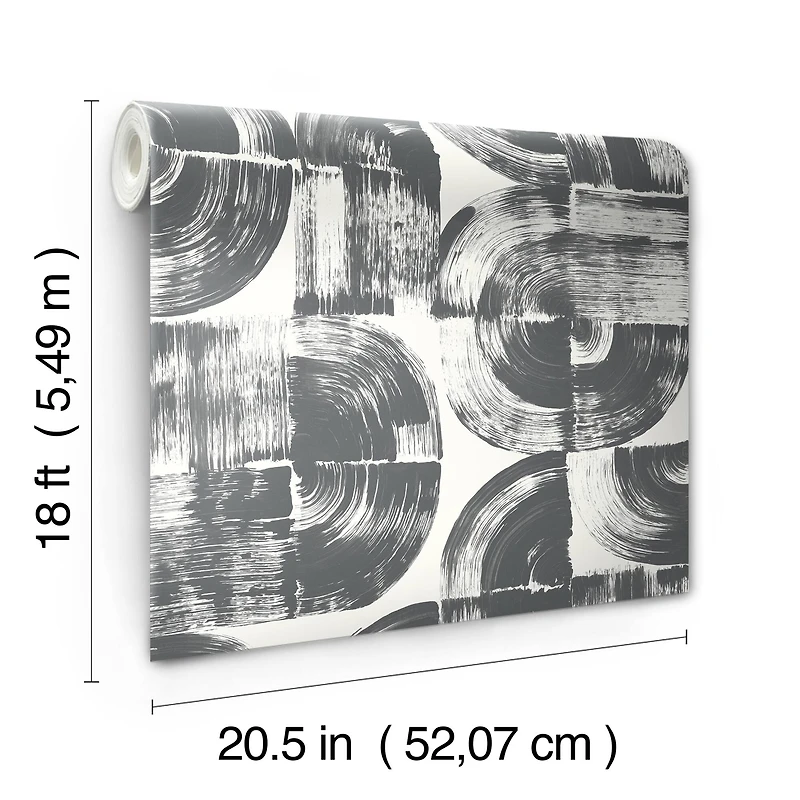 NuWallpaper Elias Black Peel & Stick Wallpaper