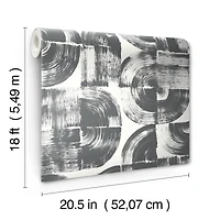 NuWallpaper Elias Black Peel & Stick Wallpaper