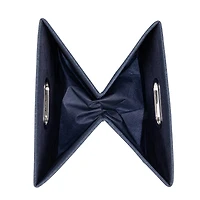 Household Essentials 15" Denim Blue Collapsible Cotton Blend Storage Box with Lid, 2ct.