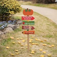 Glitzhome® 41.75" Fall Wooden Pumpkin Patch Yard Stake