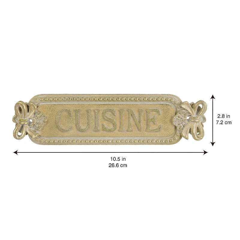 10.5" x 3" Gold Cuisine Wall Décor by Ashland®