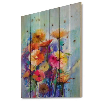 Designart - Abstract Floral Watercolor Painting