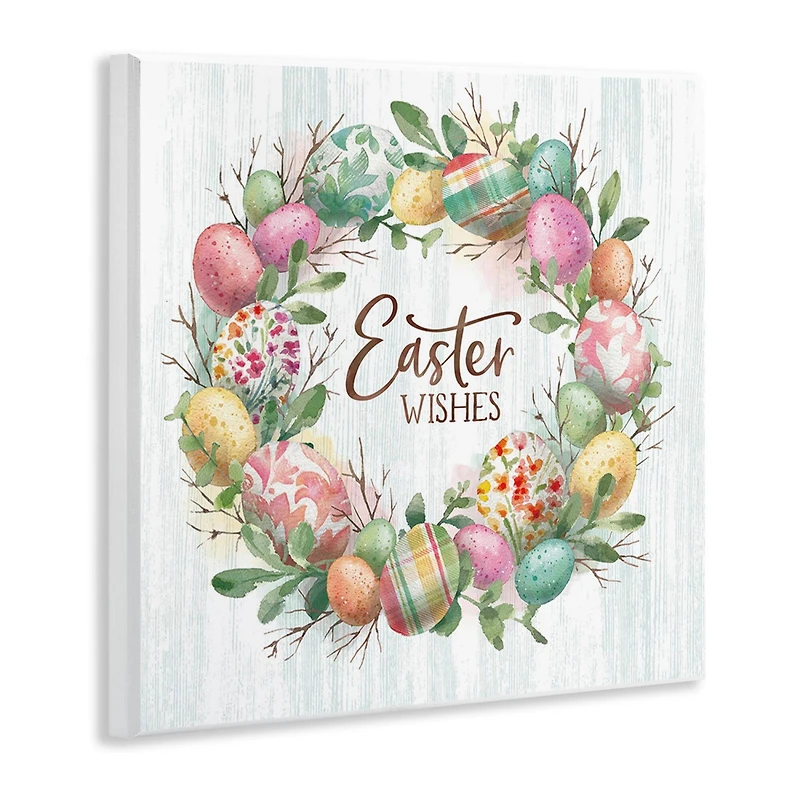 Stupell Industries Easter Wishes Wreath Wall Plaque Art