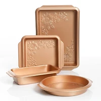 Gibson Home Richmound  Copper 4-Piece Nonstick Heavy Gauge Steel Bakeware Set