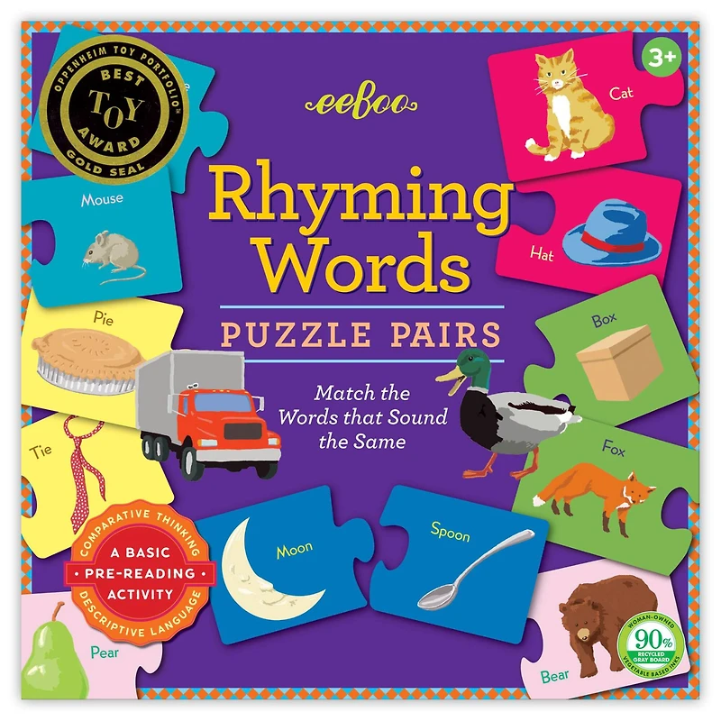 eeBoo Rhyming Puzzle Pairs