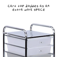 Honey Can Do 10-Drawer Grayscale Rolling Storage Cart