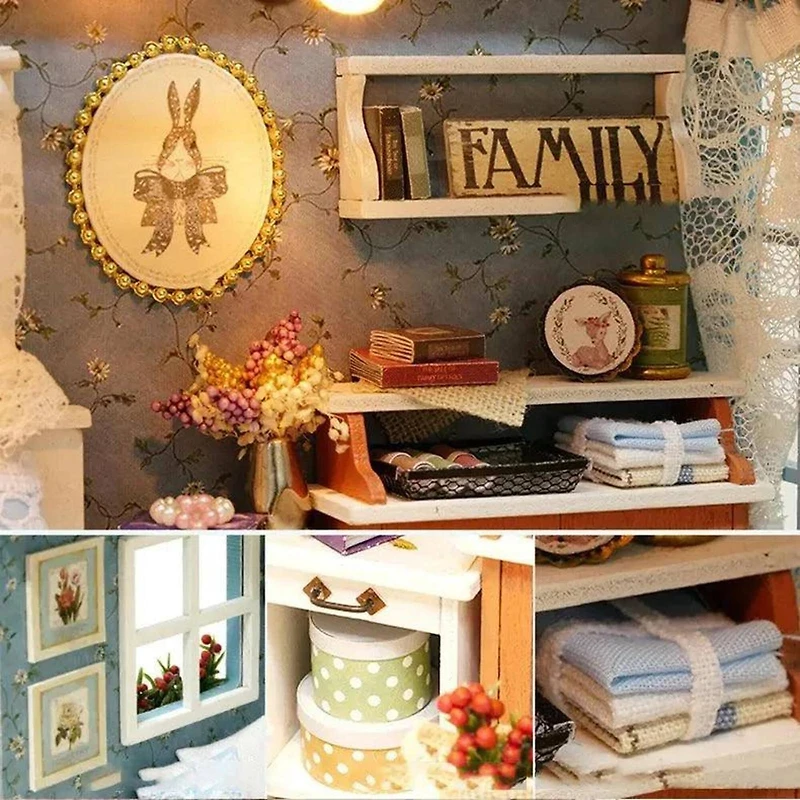 Wizardi Miniature Roombox Summer Terrace Dollhouse Kit