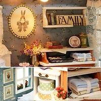 Wizardi Miniature Roombox Summer Terrace Dollhouse Kit