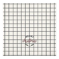 Designs Direct Merry Christmas Grid 10" x 10" Cotton Twill Napkin