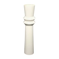 The Novogratz 3ft. Cream Metal Tall Art Deco Fluted Floor Vase