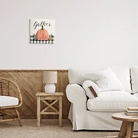 Stupell Industries Gather Seasonal Botanical Pumpkin Wall Plaque Art