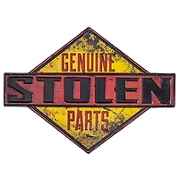 American Art Décor™ 18.25" Genuine Stolen Parts Embossed Metal Sign