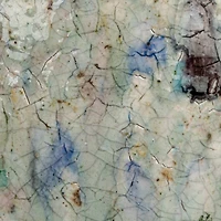 Hello Honey® 7.5" Blue Crackle Glaze Terra Cotta Planter