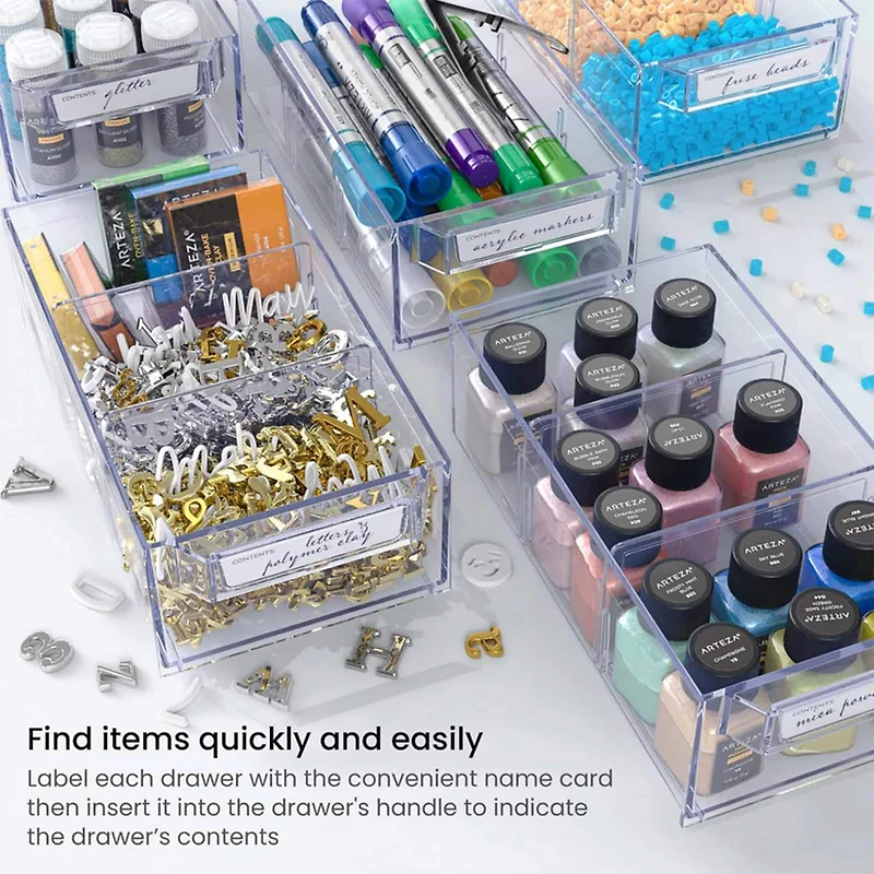 Arteza® Gray 16 Drawer Stackable Storage Cabinet