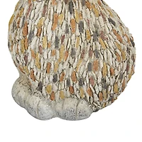 12" White Stone Farmhouse Dog Garden Sculpture