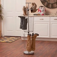 Household Essentials 3-Tier Adjustable Revolving Shoe Rack