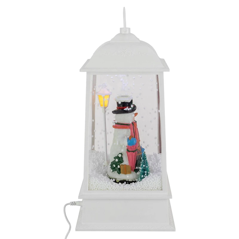 LED Lighted Musical Snowing Snowman Christmas Lantern - 13.5"