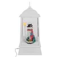 LED Lighted Musical Snowing Snowman Christmas Lantern - 13.5"