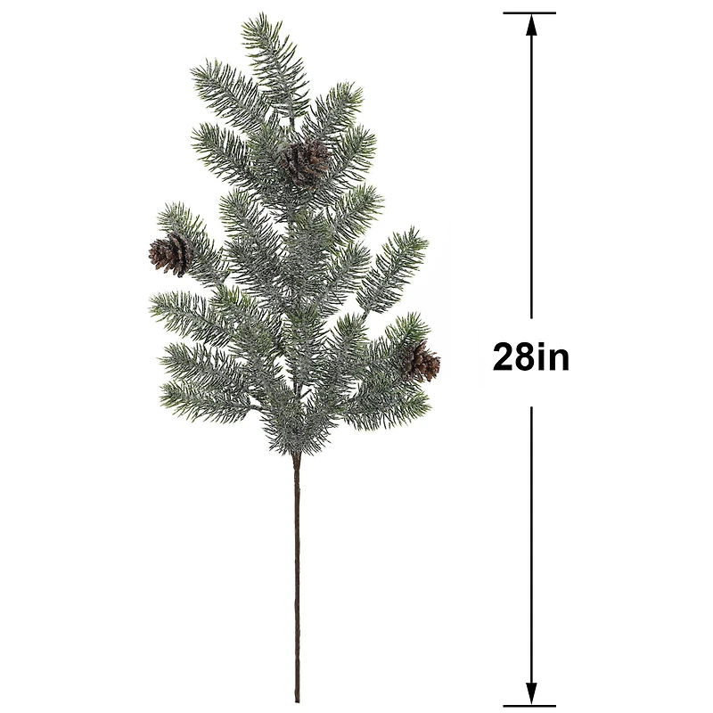 28" Snowy Pine & Pinecone Stem by Ashland®