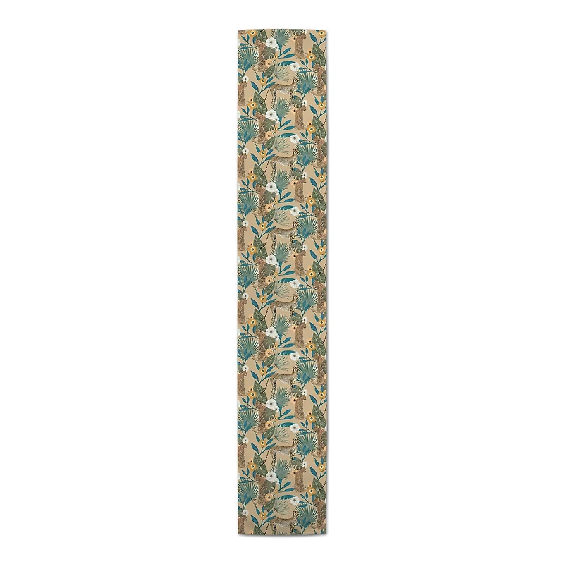 72" Tropical Cheetah Cotton Twill Runner
