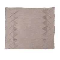 Hello Honey® Cream Pattern Cotton Tufted Throw Blanket