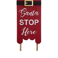 Glitzhome® 42" Wooden Sleigh Santa Porch Sign