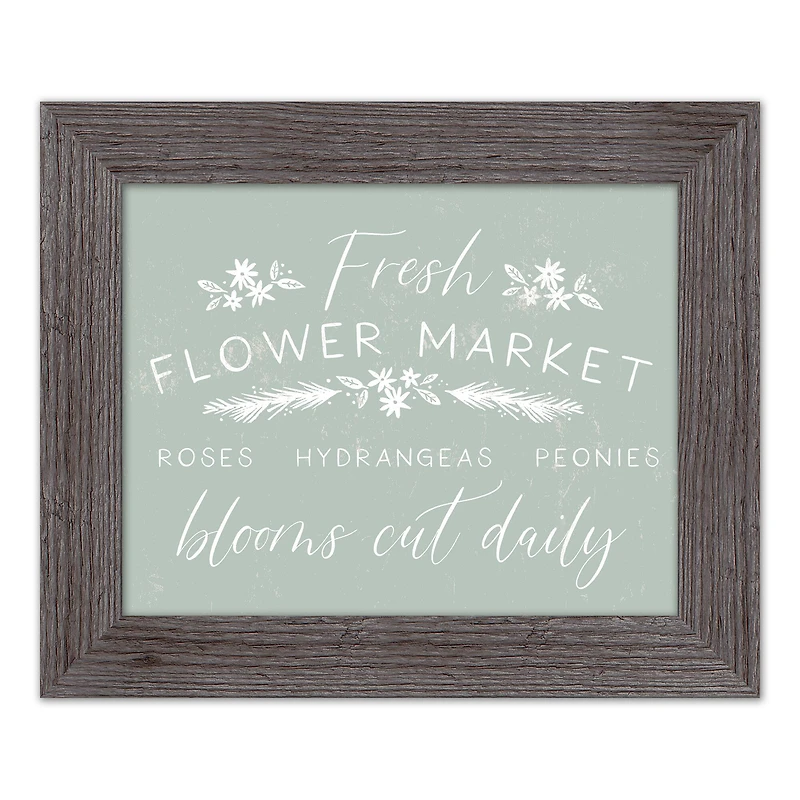 Mint Flower Market Western Framed Print