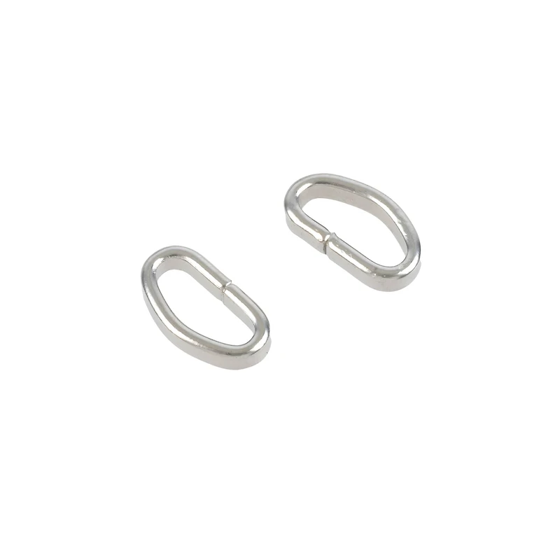 12 Packs: 72 ct. (864 total) 10mm Rhodium Cording D-Rings by Bead Landing™